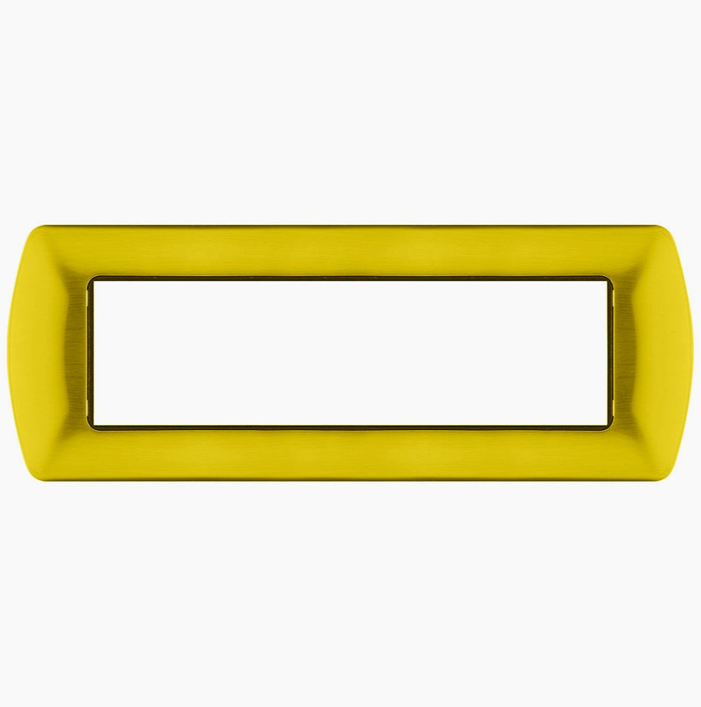 Placchetta Oro Spazzolato 3-7 Posti – Compatibile con Living International