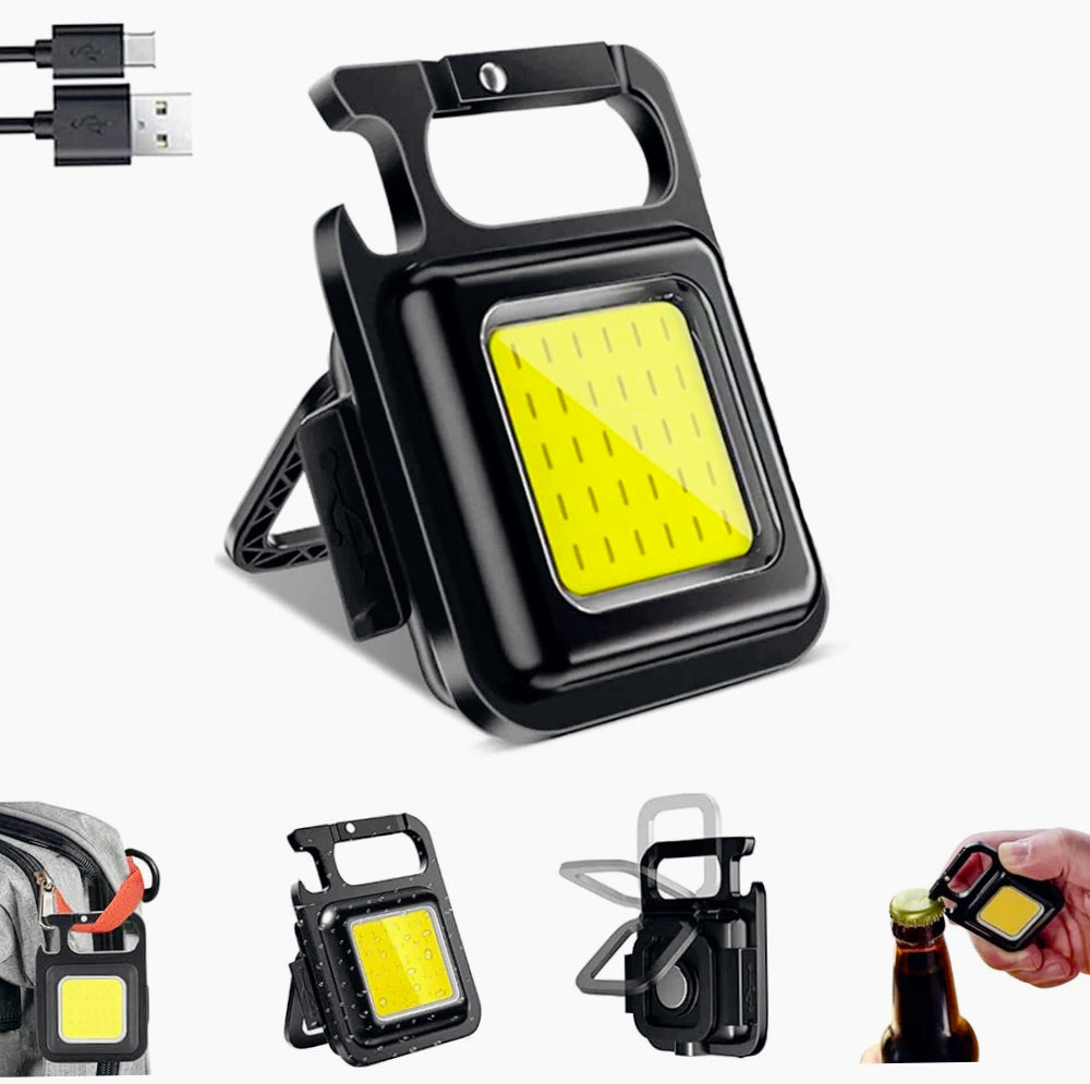 Torcia LED 3IN1 – 3 modalità di luce, portachiavi, calamitata e apribottiglia