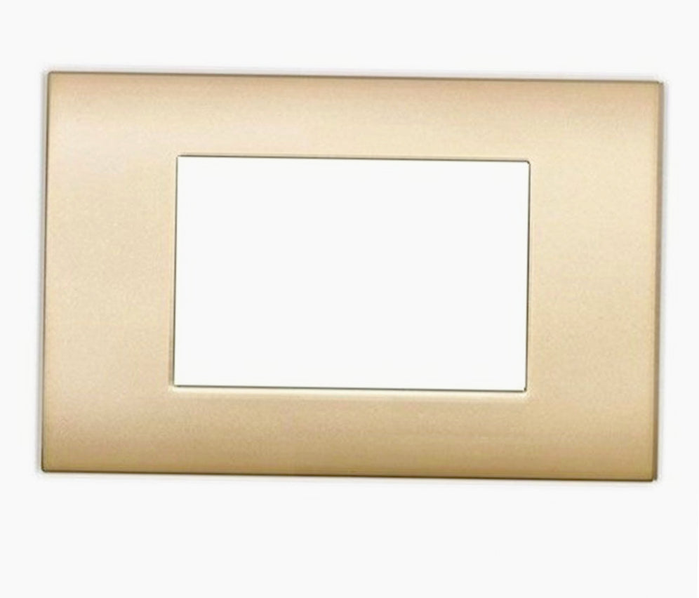 Placchetta Oro Satinato 3-7 Posti – Compatibile con Living Light Cassetta 503