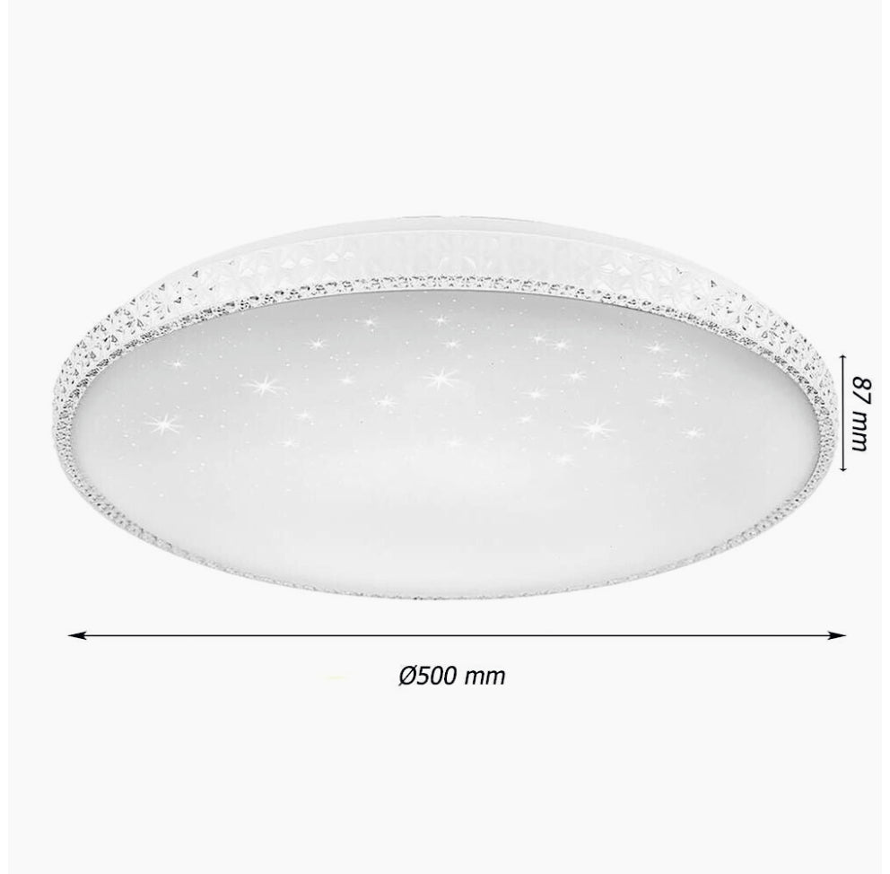 Plafoniera LED Dimmerabile 60W - CCT con 3 Colorazioni di Luce (6500K Fredda / 4000K Naturale / 3000K Calda) - ambraled