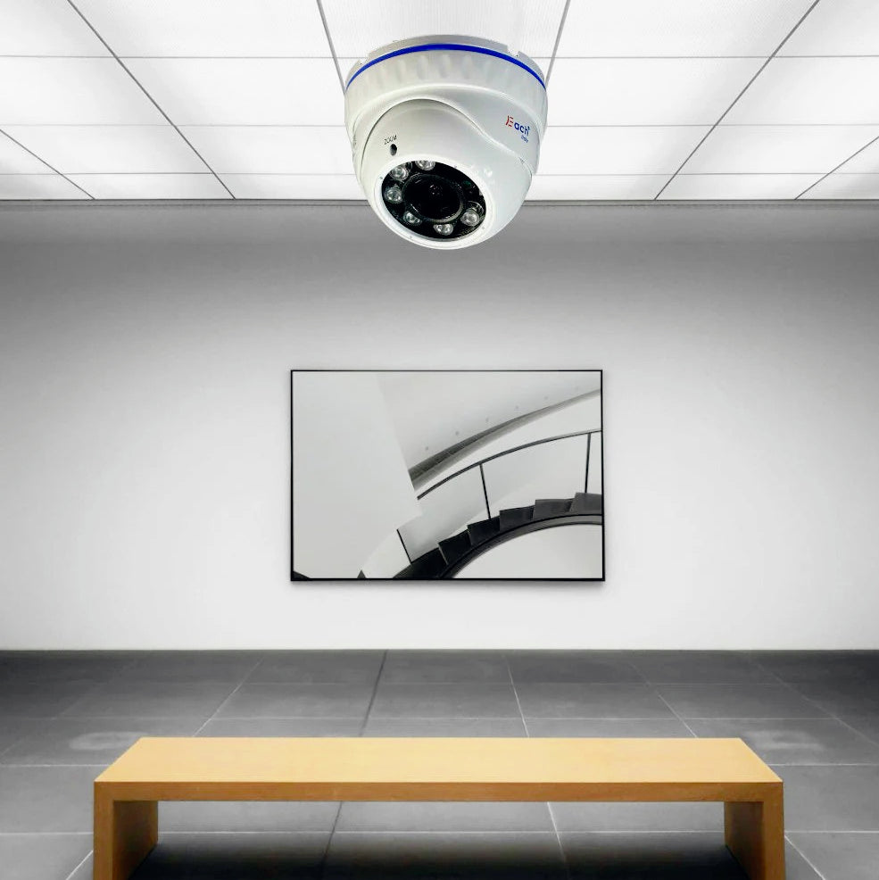 Telecamera dome AHD full HD 2MPX con lente varifocale 2,8-12mm e 6 LED - Sorveglianza interna ad alta definizione
