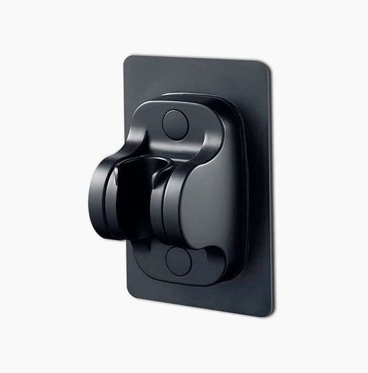 Supporto per doccia universale adesivo regolabile con gancio nero – Pratico e resistente per fissare gli accessori