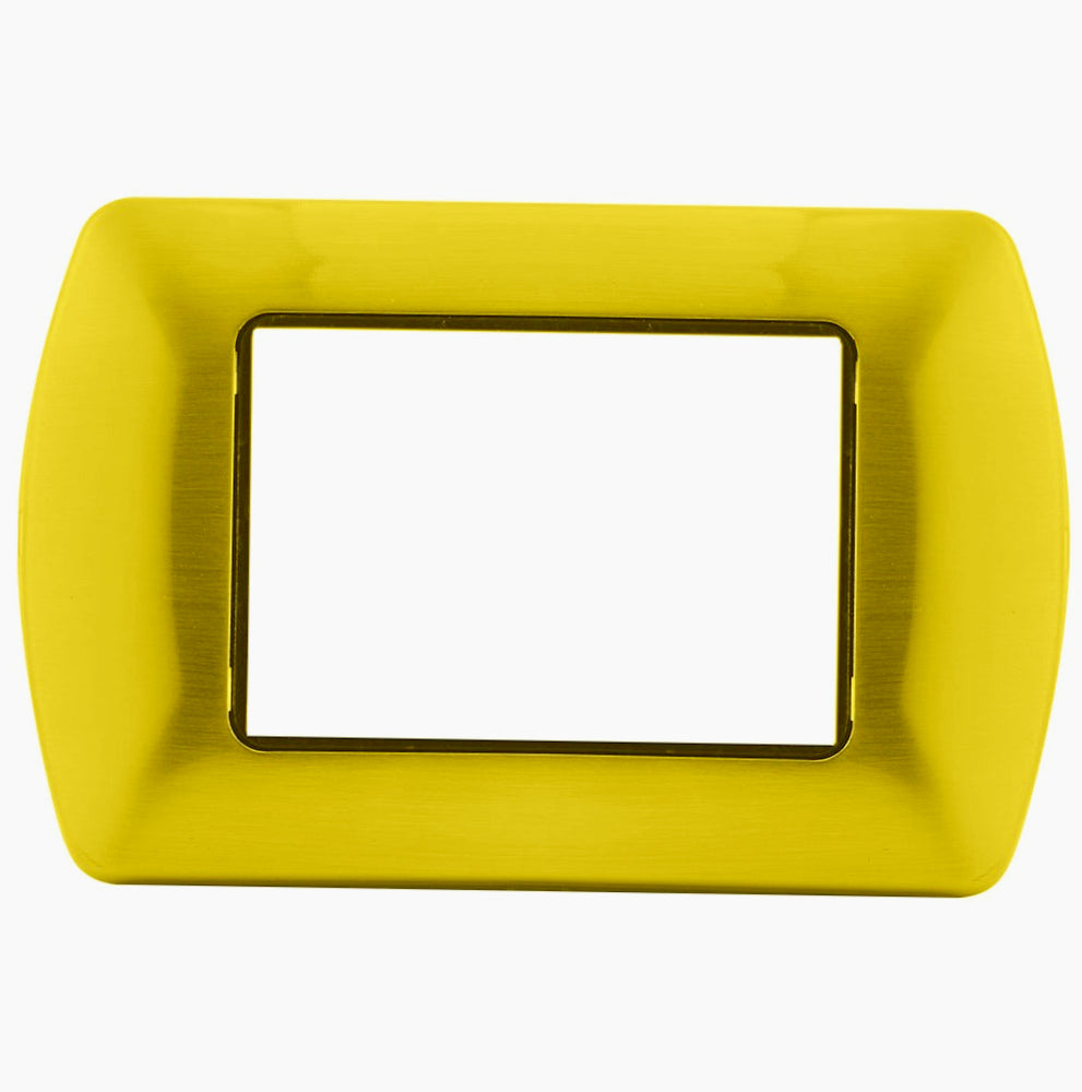 Placchetta Oro Spazzolato 3-7 Posti – Compatibile con Living International