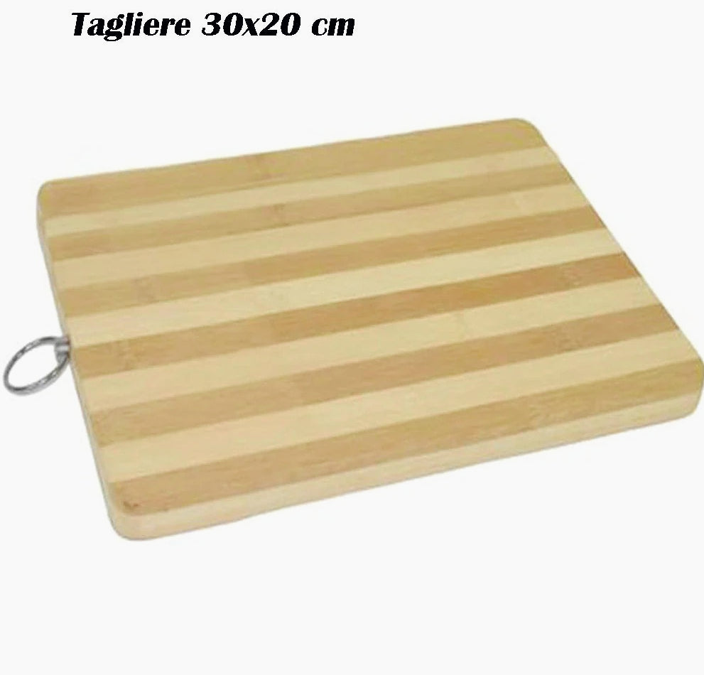 Tagliere rettangolare in legno zebrato con gancio – Disponibile in varie misure, elegante e funzionale