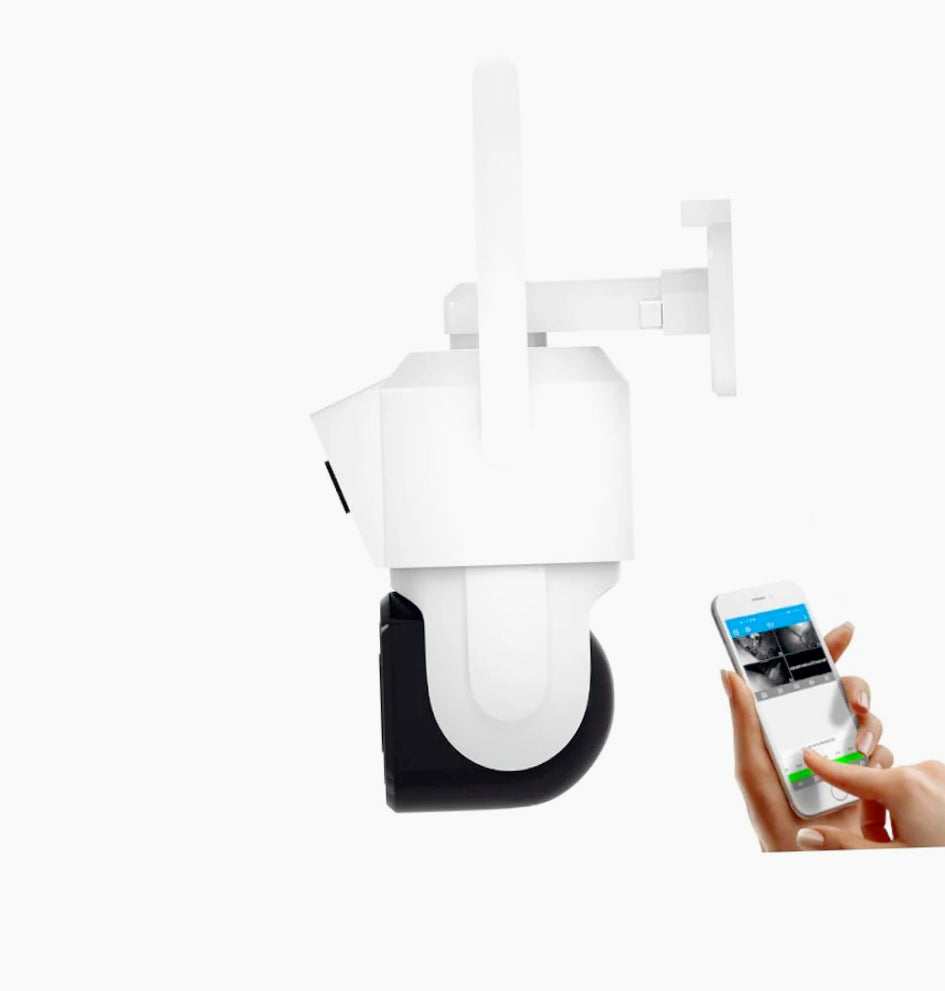 Telecamera Wi-Fi 2 obiettivi motorizzata con zoom, audio e video – Protezione IP66 - ambraled