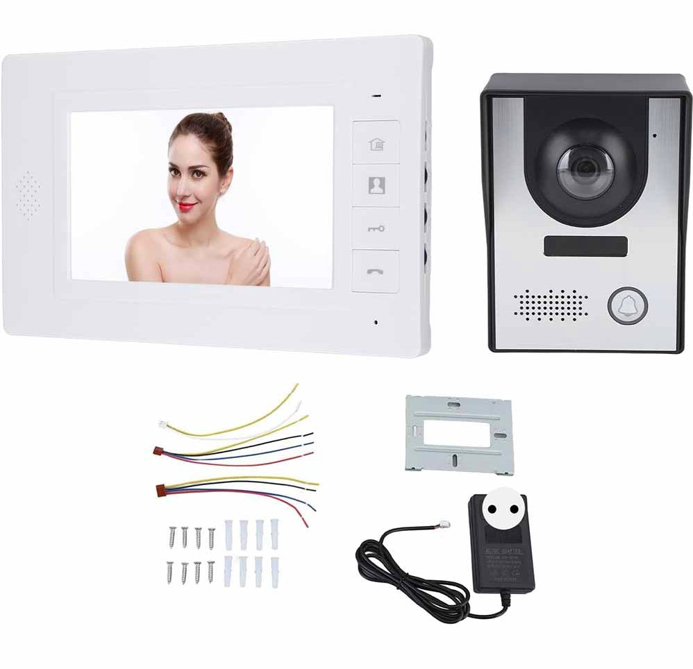 Videocitofono 7” LCD monofamiliare con pulsantiera infrarossi - ambraled