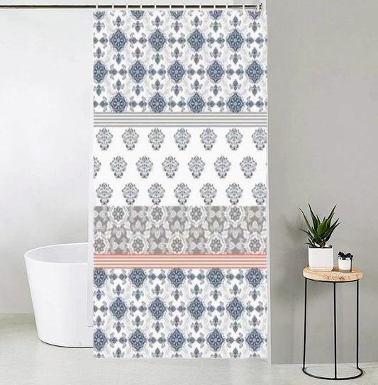 Tenda da doccia impermeabile in PVC – 200×180 cm, 12 ganci, motivo mosaico