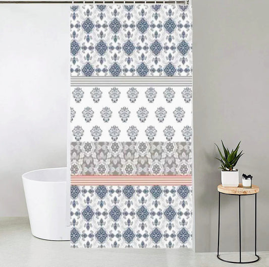 Tenda da doccia impermeabile in PVC – 200×240 cm, 12 ganci, motivo mosaico