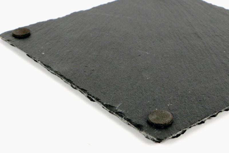 Vassoio da portata quadrato in ardesia – 20x20 cm, piatto e minimal per aperitivi e presentazioni raffinate - ambraled