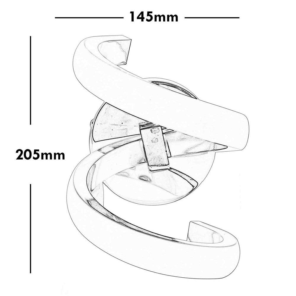 Applique a parete stilizzato 9 watt spirale tecnologia colorazione CCT - ambraled