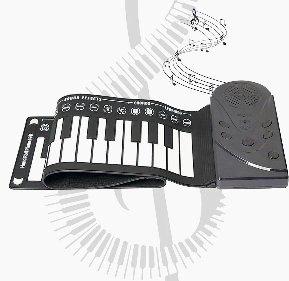 Tastiera musicale in silicone pieghevole 49 tasti con alimentazione USB - Portatile e pratica