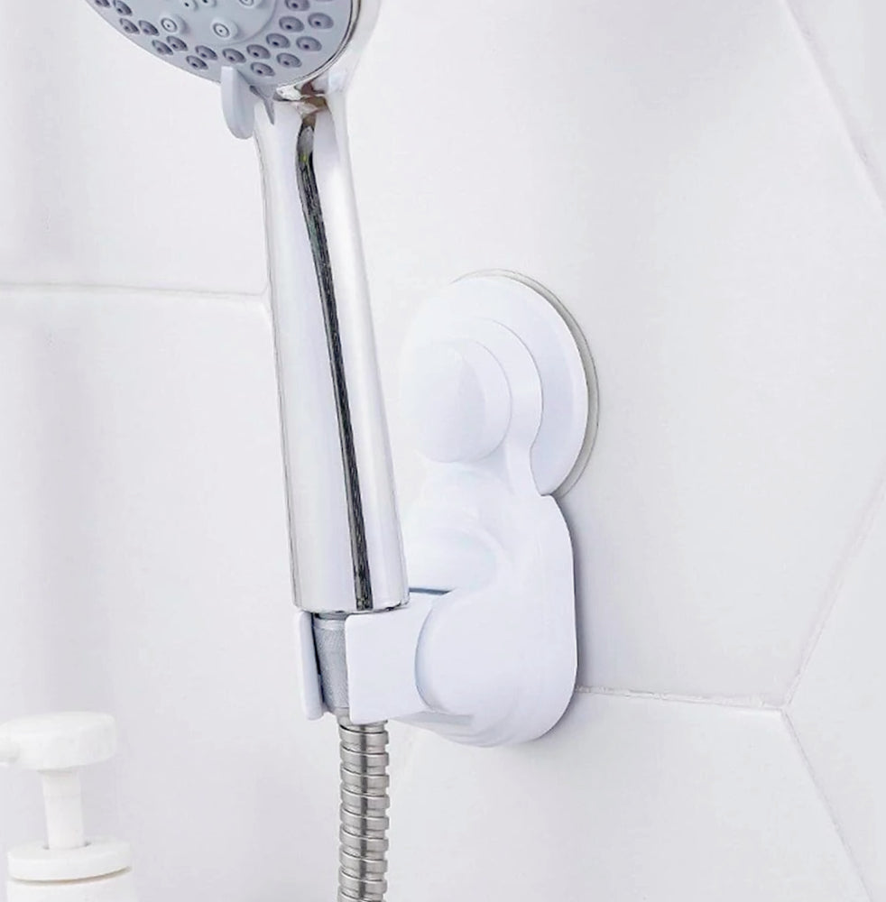 Supporto per soffione doccia a ventosa regolabile con gancio – Fissaggio pratico e posizionamento flessibile