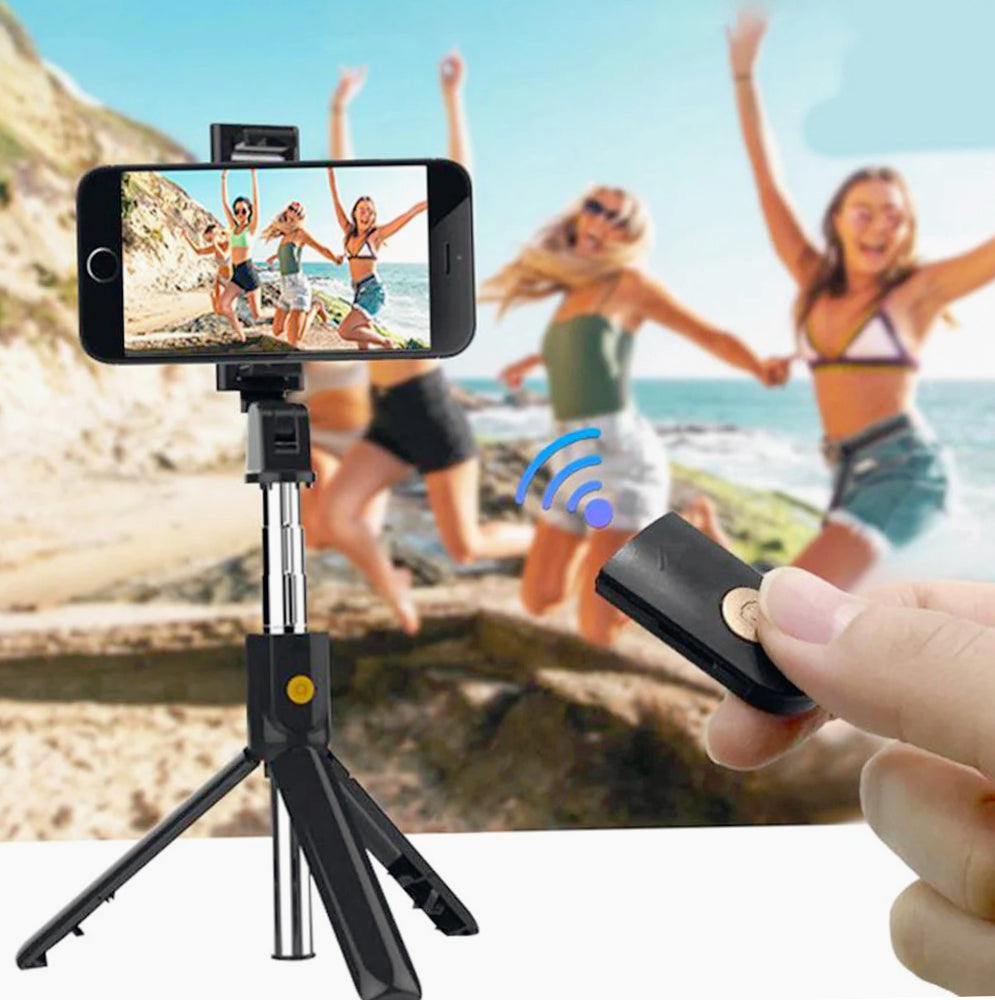 Bastone selfie telescopico – Bluetooth + telecomando wireless - ambraled