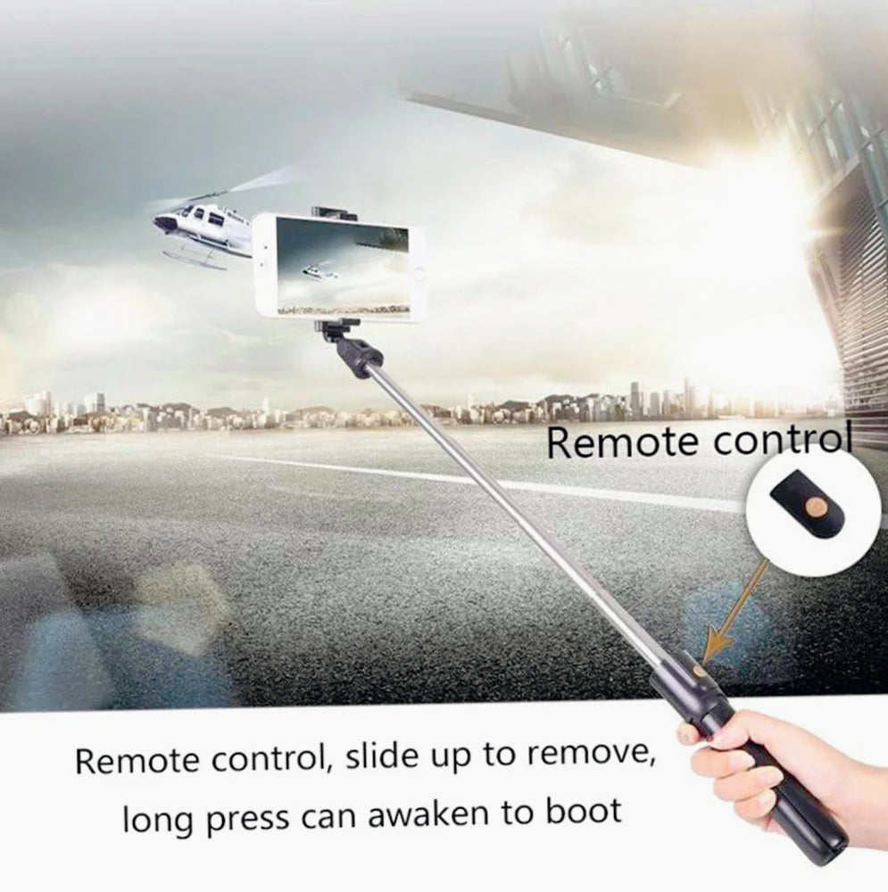 Bastone selfie telescopico – Bluetooth + telecomando wireless - ambraled