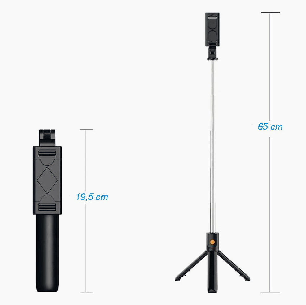 Bastone selfie telescopico – Bluetooth + telecomando wireless - ambraled