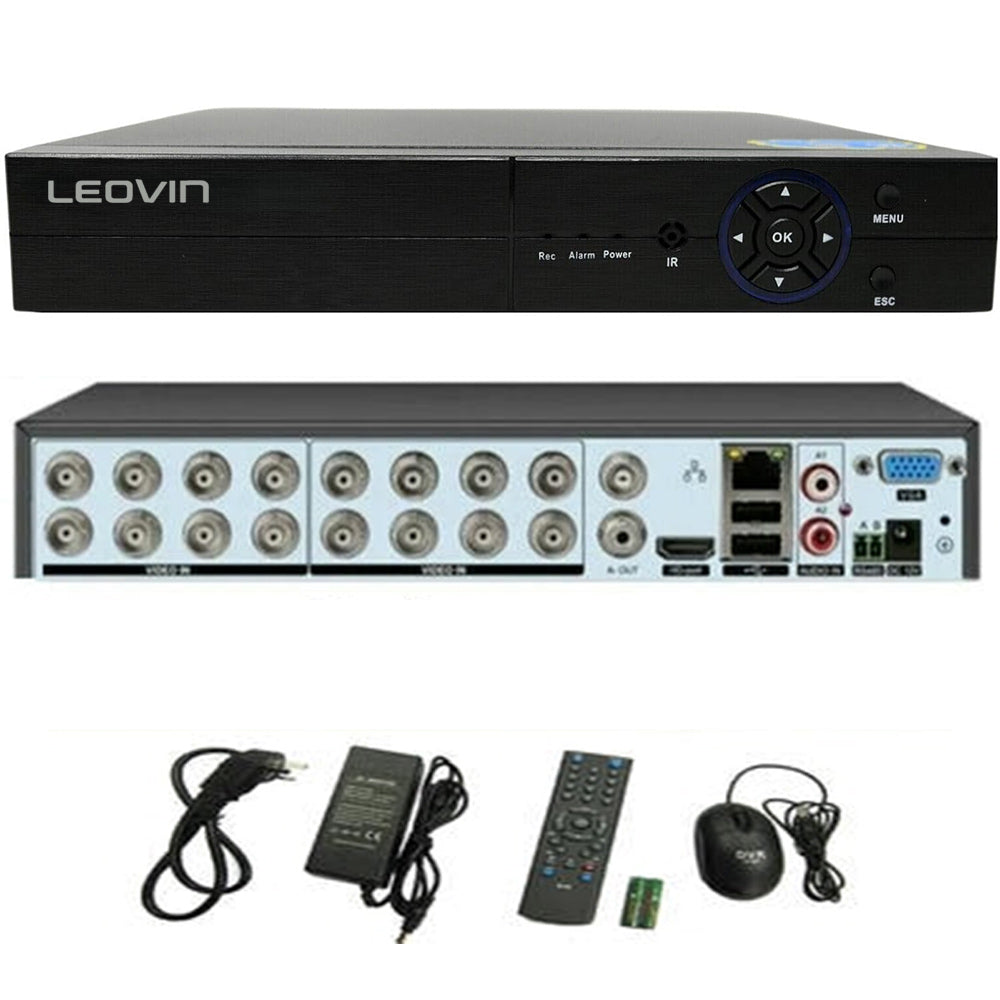 DVR 16 canali 6IN1 – AHD/TVI/CVI Full HD 1080P 5MP videosorveglianza - ambraled