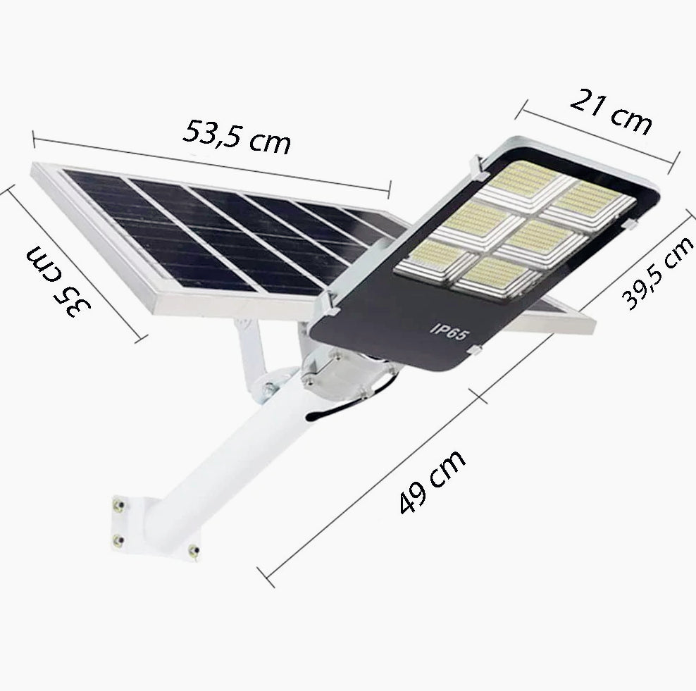 Faro solare LED 400W – telecomando staffa 6500K IP66 - ambraled