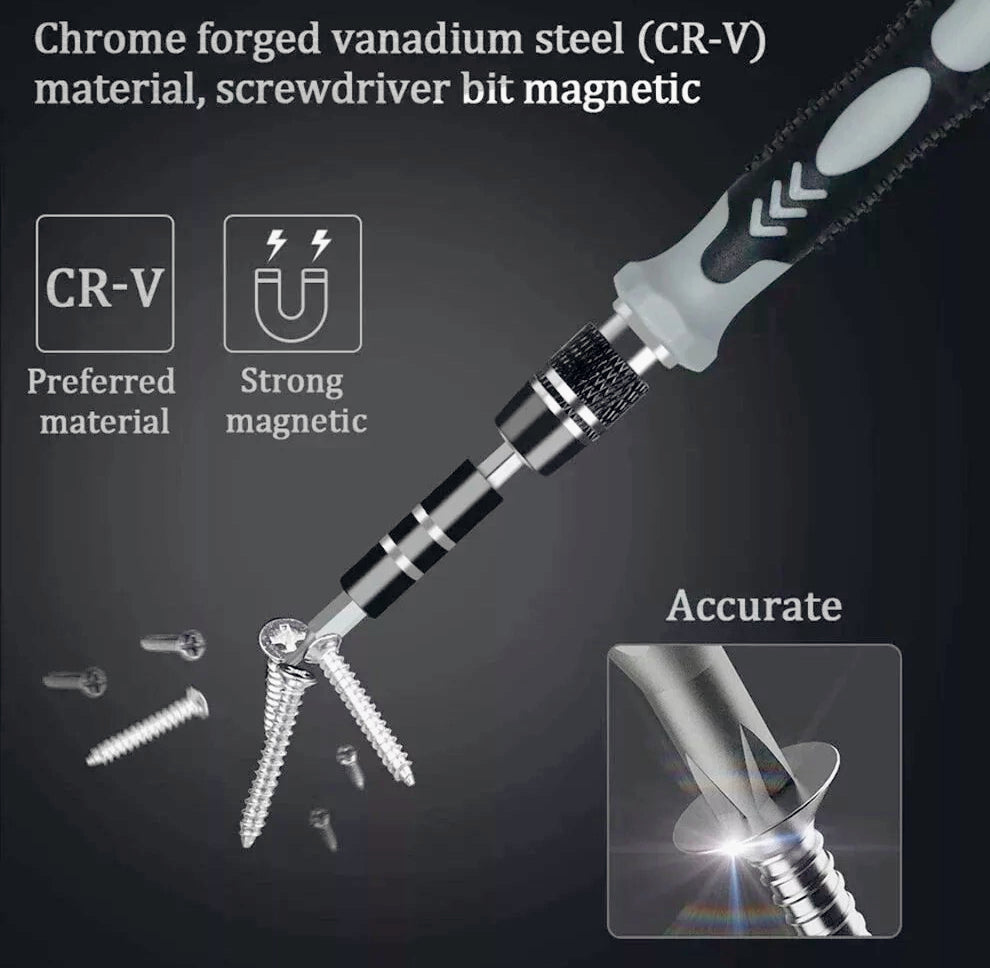 Kit 113 cacciaviti precisione – riparazione cellulare tablet orologio - ambraled