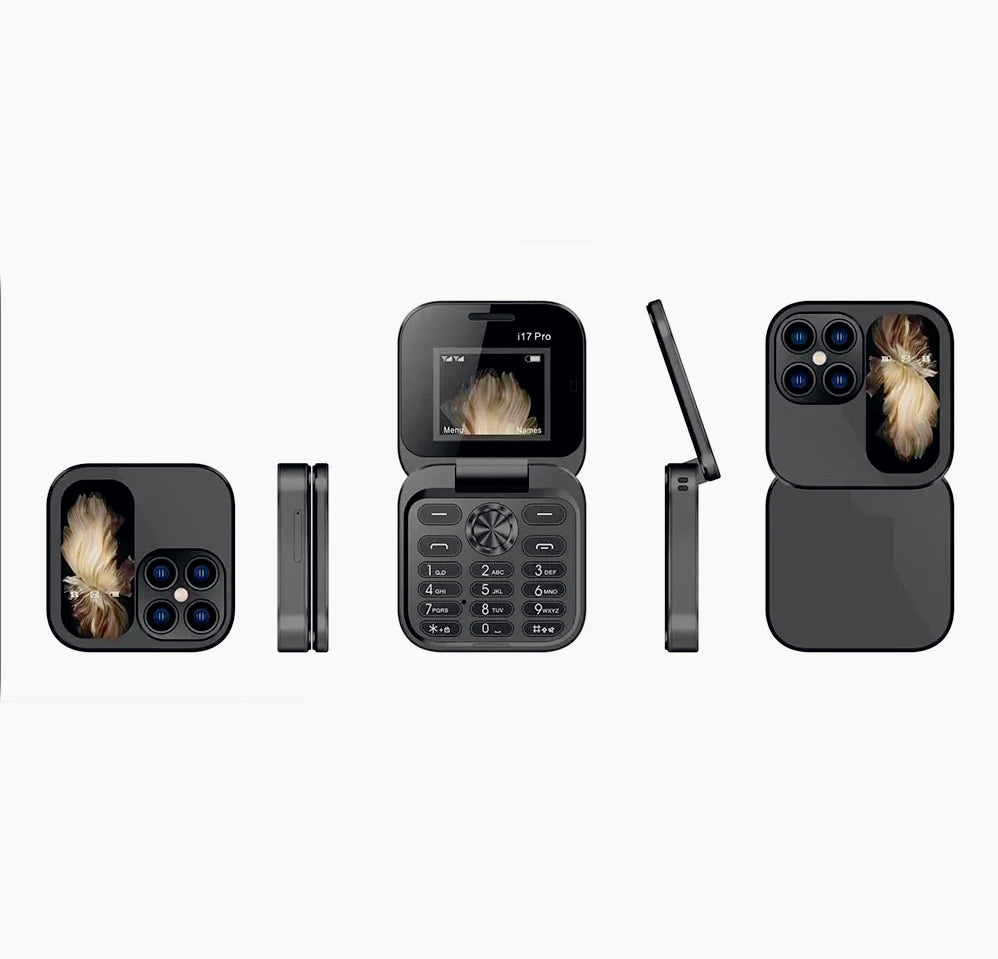 Cellulare pieghevole mini – Dual SIM, HD, display 1,77” - ambraled