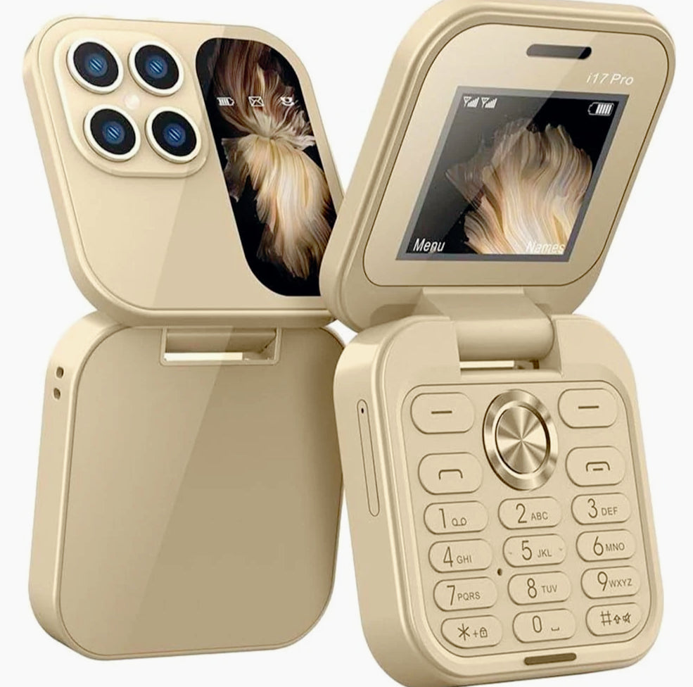 Cellulare pieghevole mini – Dual SIM, HD, display 1,77” - ambraled