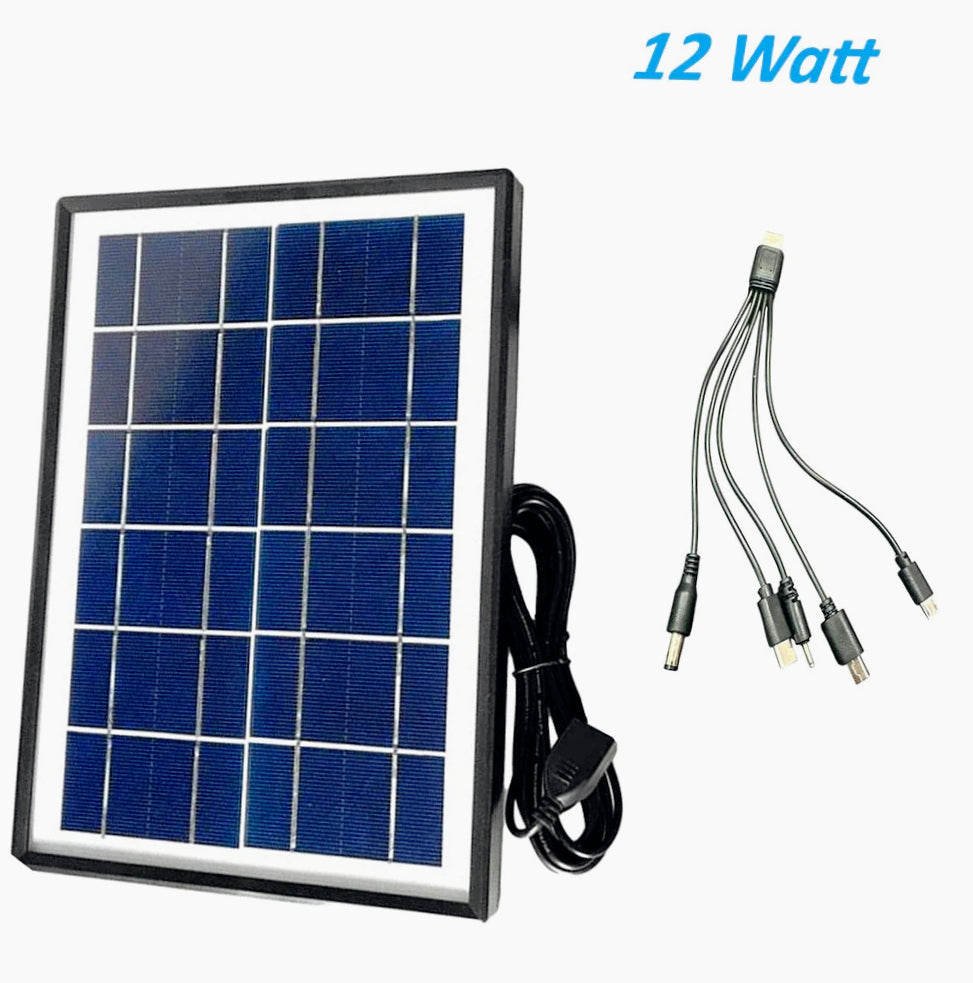 Caricabatteria solare 5V 12W – Power Bank 2.4A - ambraled