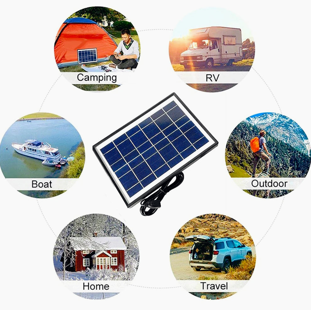 Caricabatteria solare 5V 12W – Power Bank 2.4A - ambraled