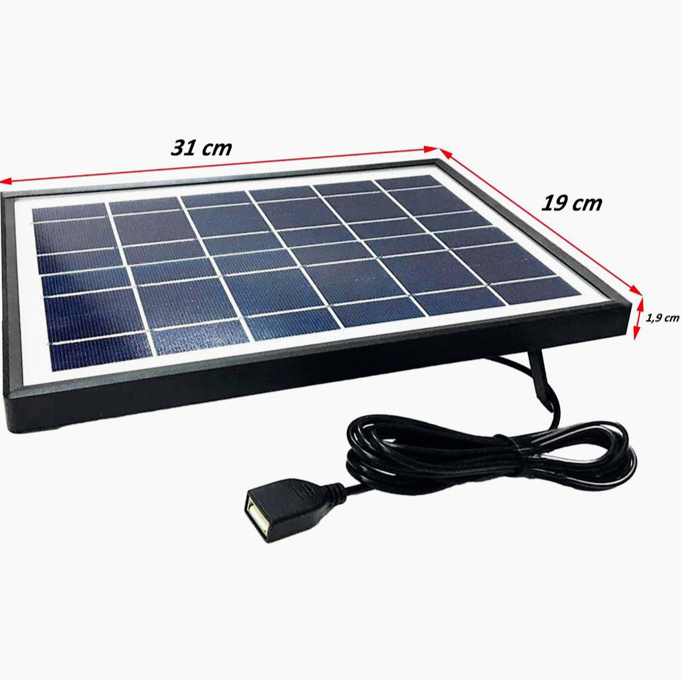 Caricabatteria solare 5V 12W – Power Bank 2.4A - ambraled