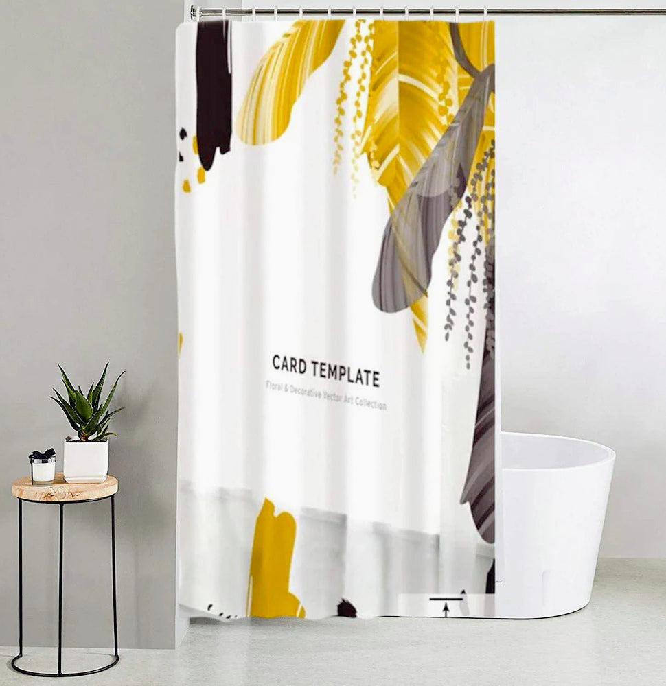 Tenda da doccia impermeabile in PVC – 180×180 cm, 12 ganci, motivo vittoriale