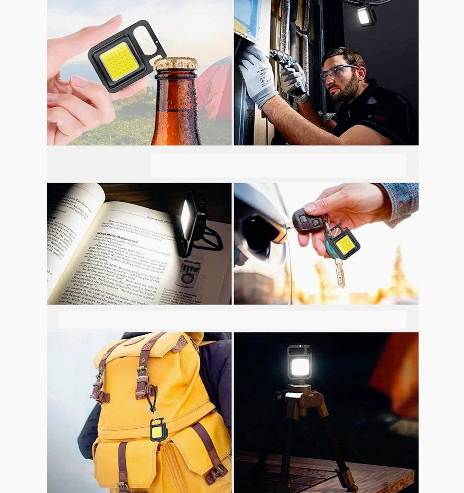 Torcia LED 3IN1 – 3 modalità di luce, portachiavi, calamitata e apribottiglia