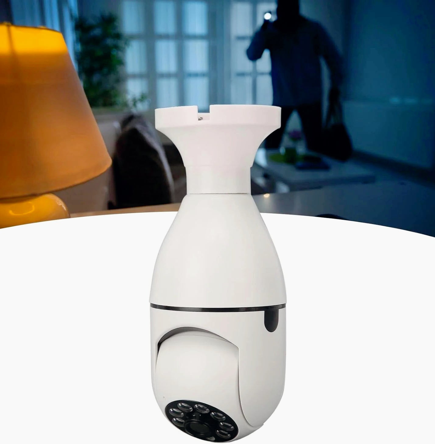 Telecamera IP a forma di lampadina E27 Wi-Fi 2.4 GHz – Lente 360° con App