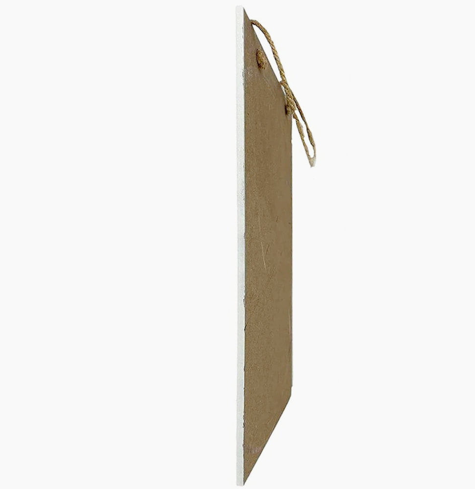 Cartello "Parcheggio Clienti" legno 20x30cm con corda - ambraled