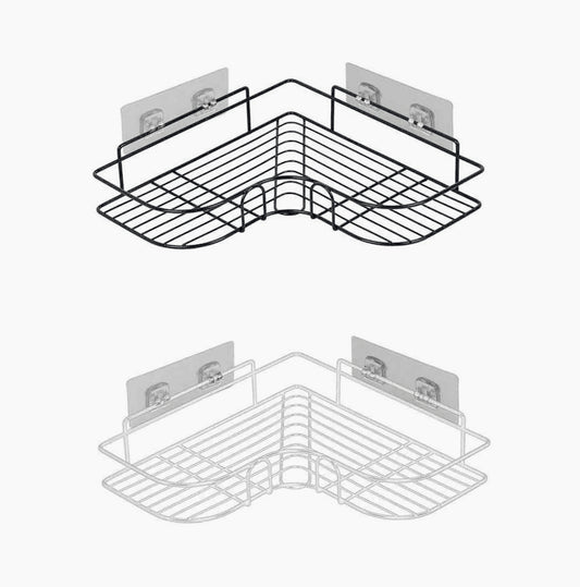 Mensola angolare adesiva – metallo senza fori per doccia - ambraled