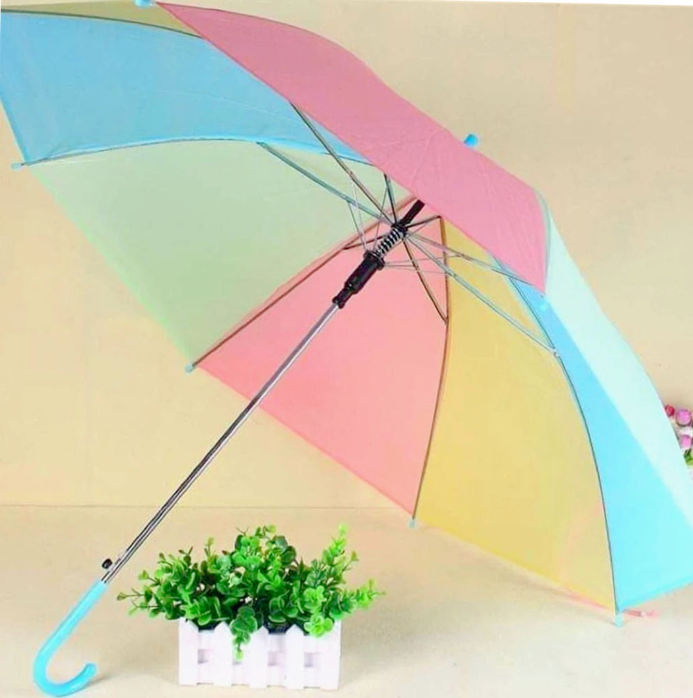 Ombrello 8 stecche arcobaleno – multicolore apertura a scatto - ambraled