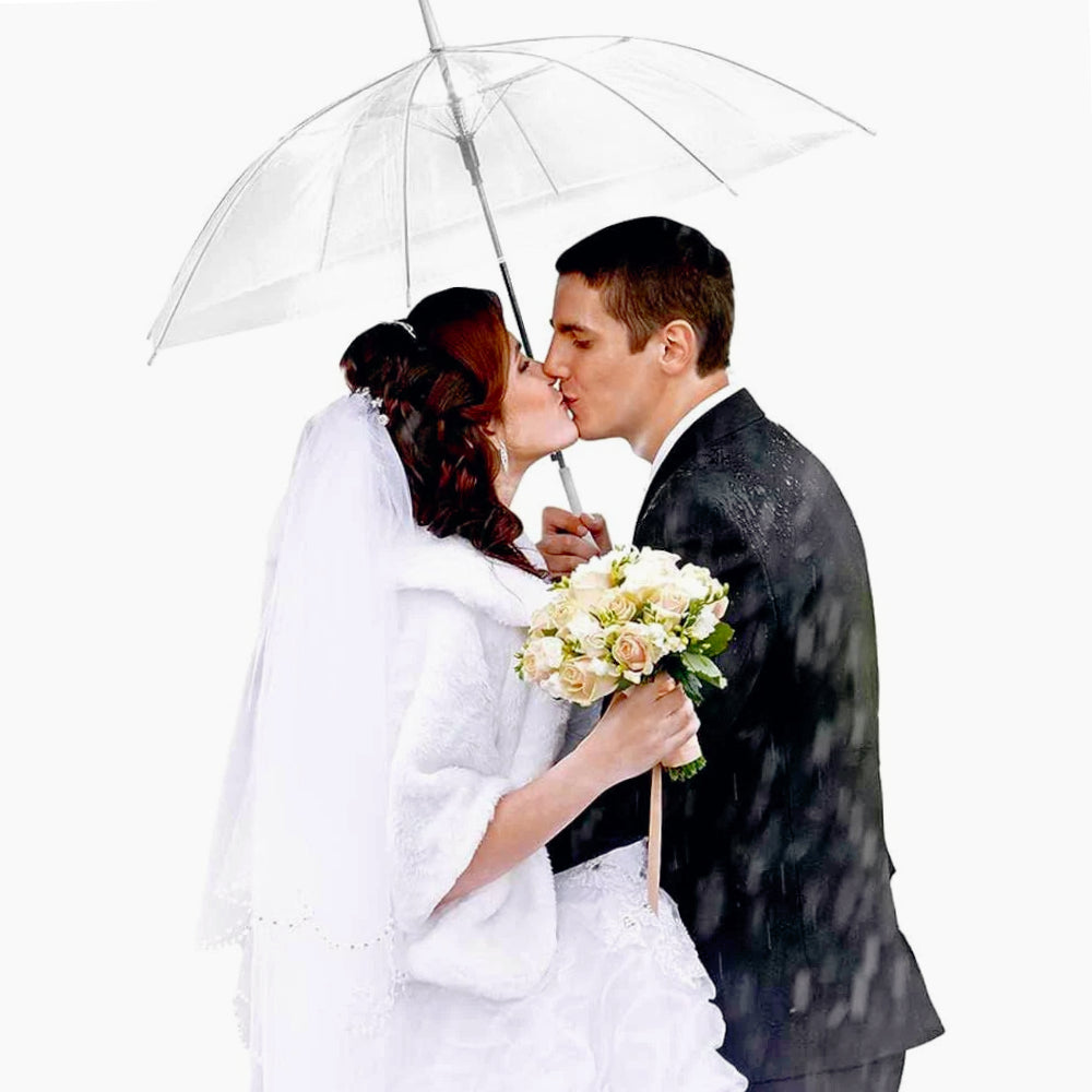 Ombrello trasparente 8 stecche – apertura automatica per wedding - ambraled