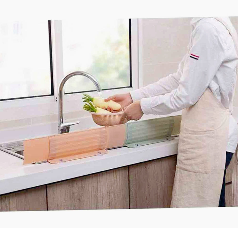 Paraspruzzi lavandino cucina – estensibile con ventosa - ambraled