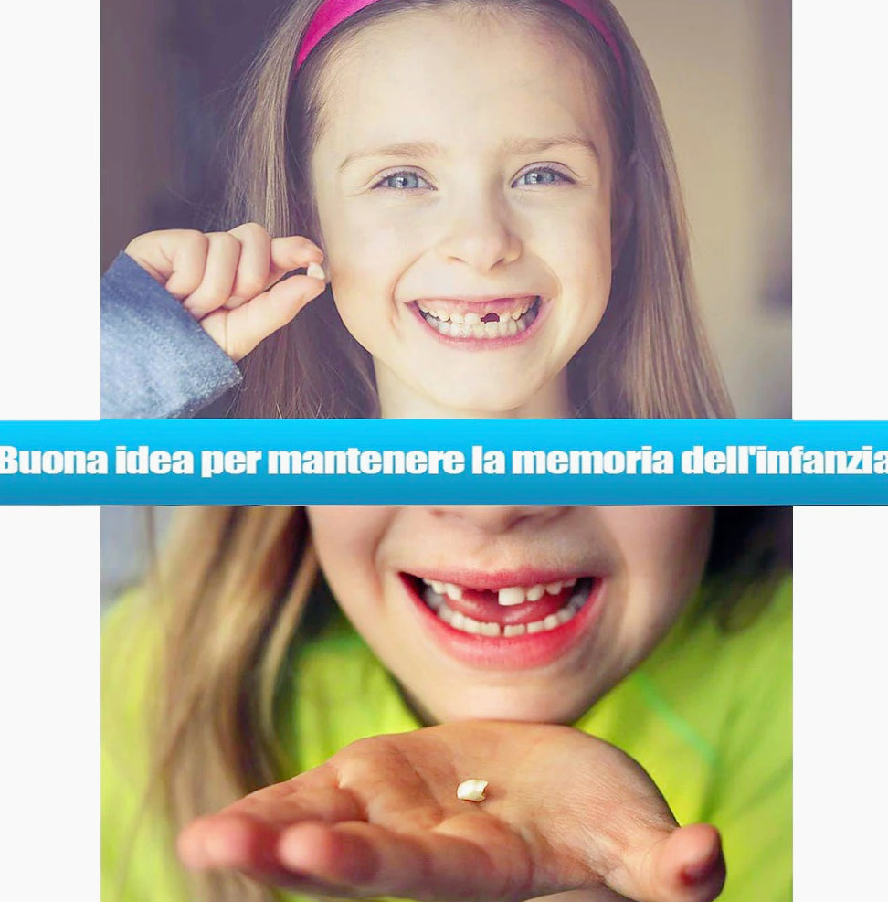 Scatoletta porta dentini ombelico in legno per maschietto - ambraled