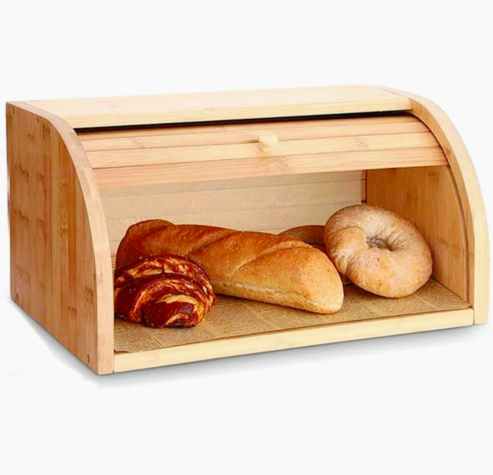 Portapane in legno con chiusura scorrevole – Conserva pane, cornetti e dolci - ambraled
