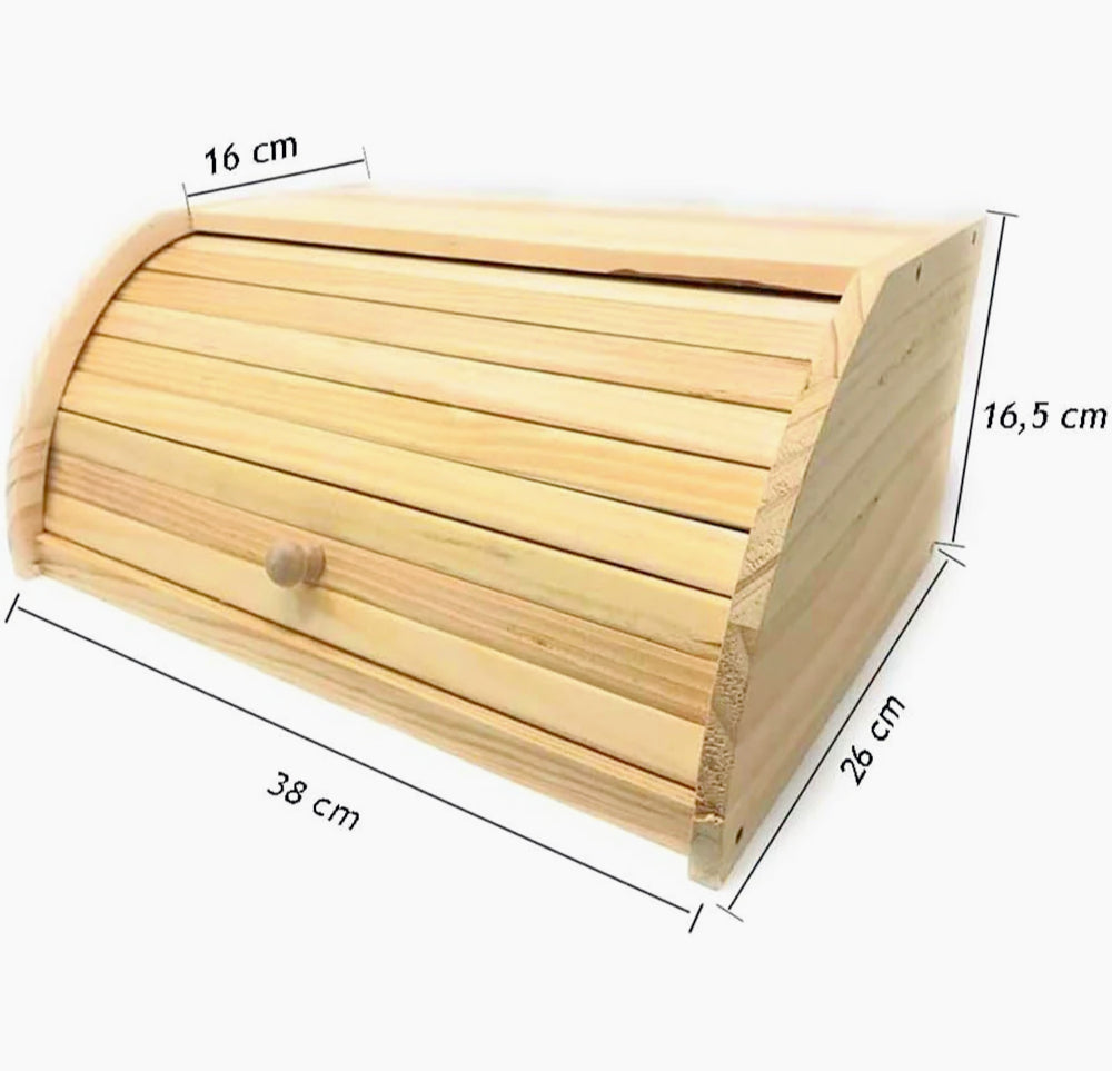 Portapane in legno con chiusura scorrevole – Conserva pane, cornetti e dolci - ambraled