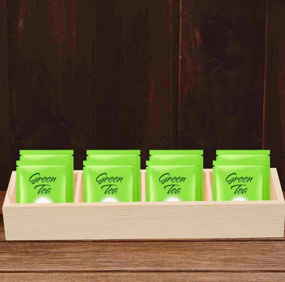 Scatola legno personalizzabile porta bustine tè con decoupage - ambraled
