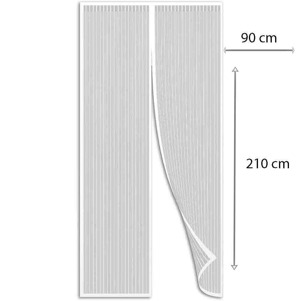 Zanzariera magnetica bianca chiusura con calamita varie misure - ambraled
