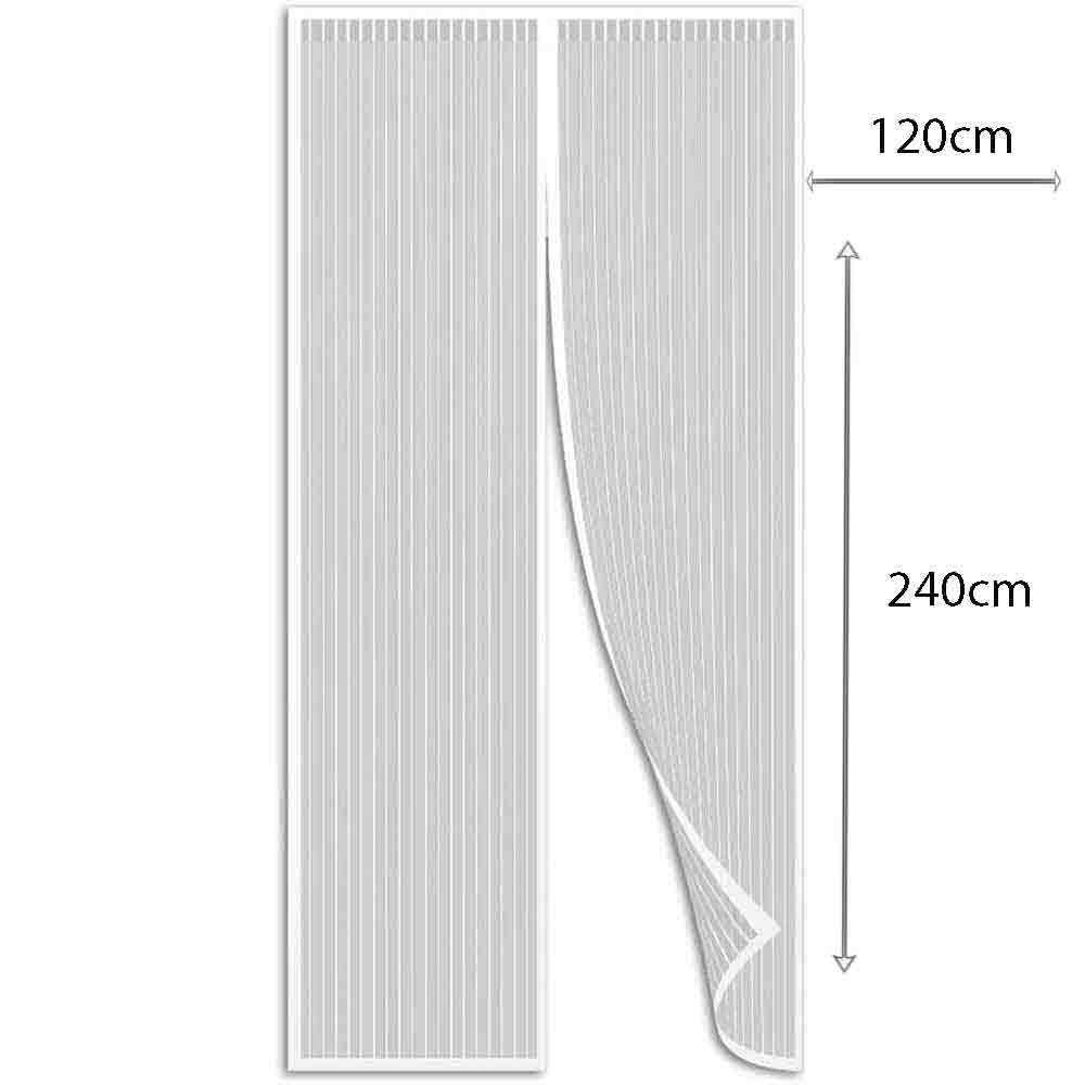 Zanzariera magnetica bianca chiusura con calamita varie misure - ambraled