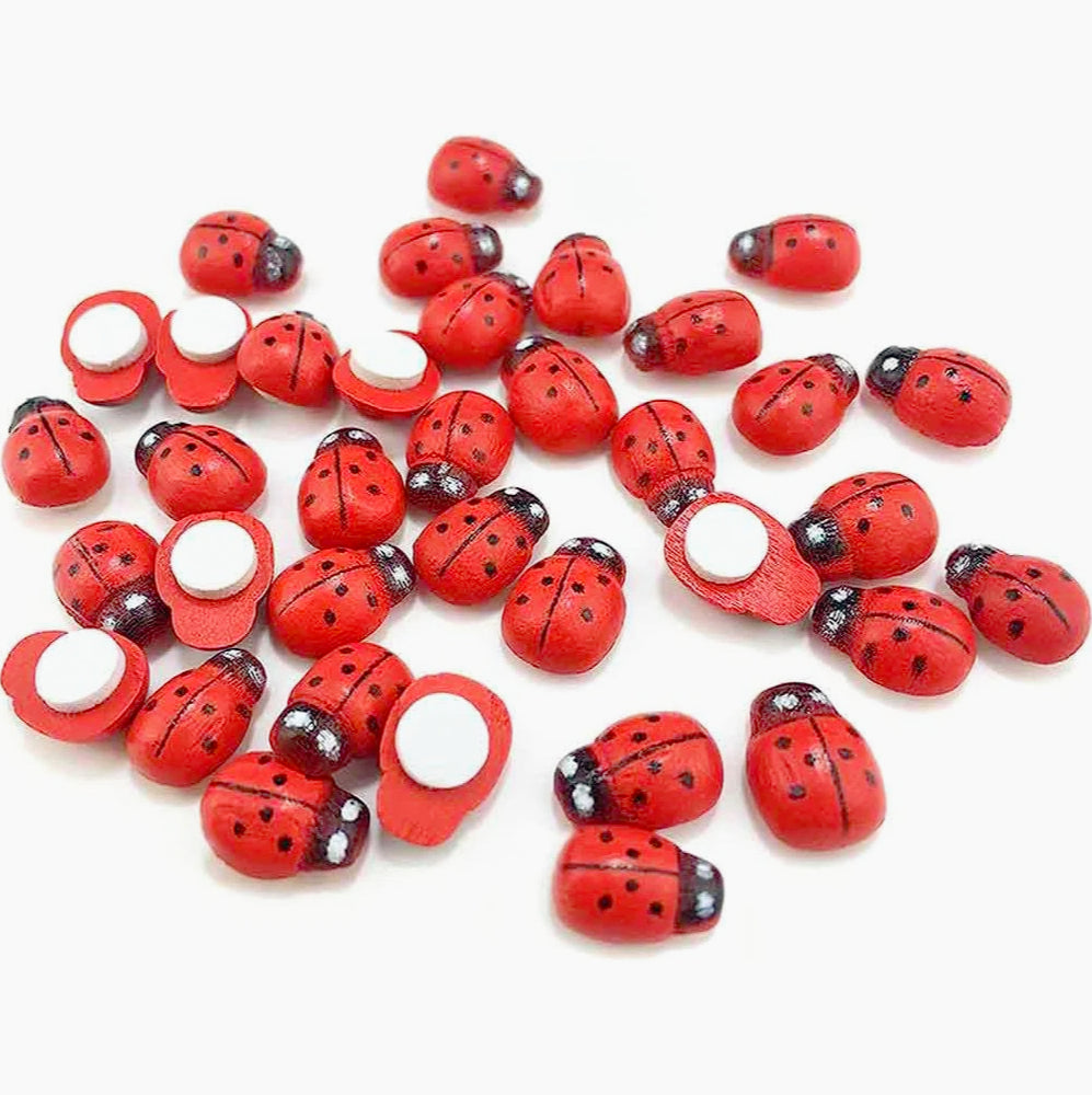 Coccinelle adesive 100 pz – per decorare bomboniere e biglietti - ambraled