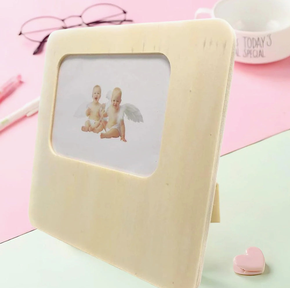 Cornice portafoto in legno – personalizzabile per decoupage - ambraled