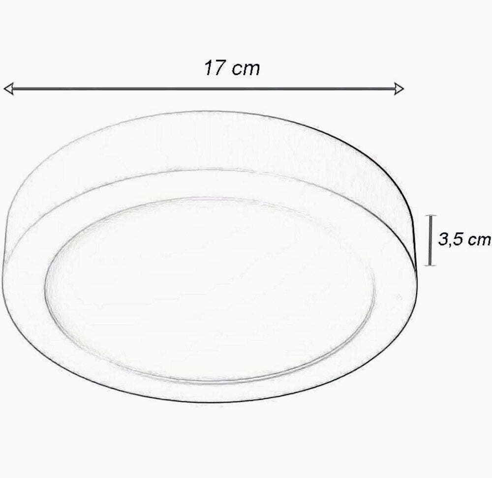 Plafoniera LED 12W CCT - 3 Colorazioni di Luce (6500K Fredda / 4000K Naturale / 3000K Calda)