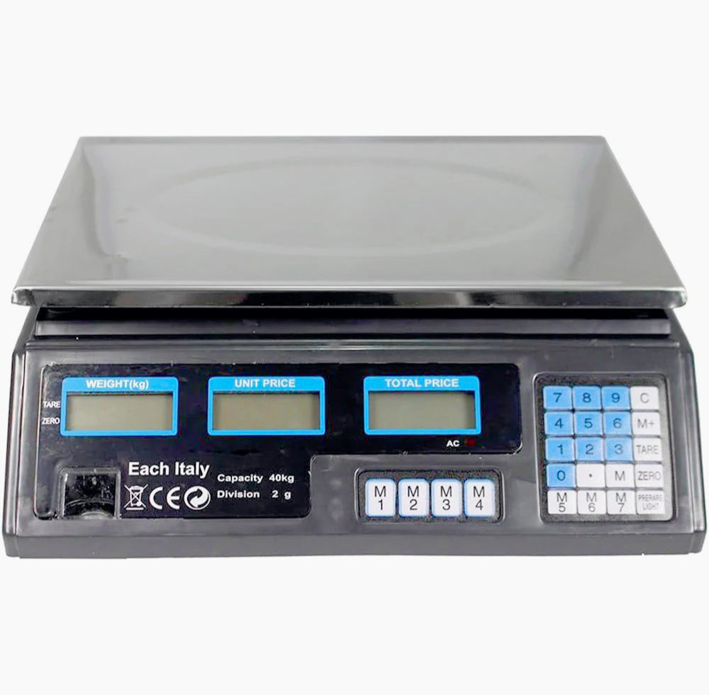 Bilancia digitale 40kg – 6 display retroilluminati, 2g di precisione - ambraled