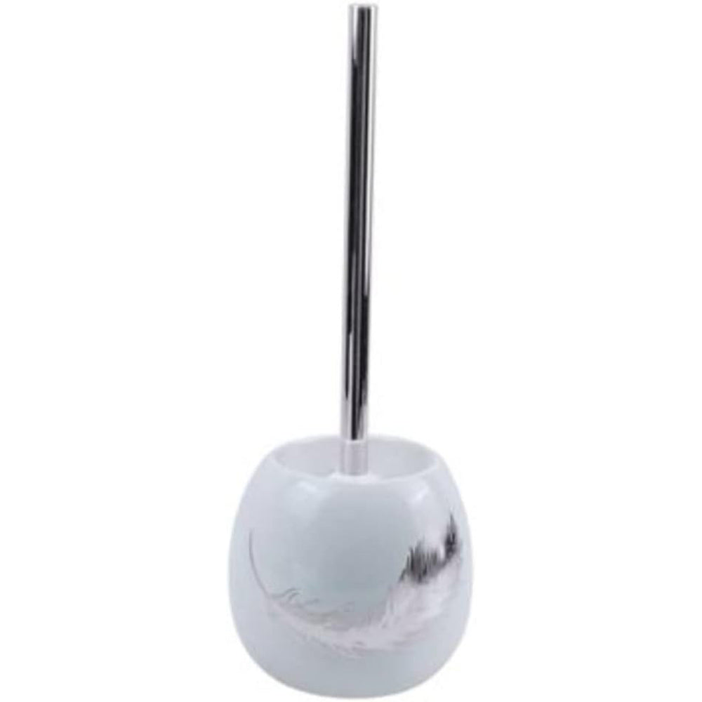Accessori Bagno Argento – Dispenser Sapone, Portabicchieri e Scopino Piuma - ambraled