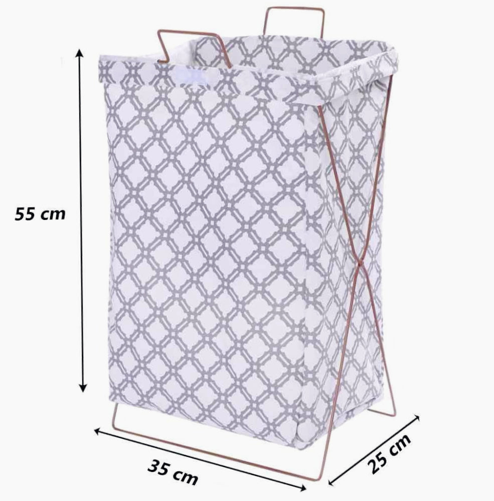 Cesto porta biancheria 55x35x25cm – pieghevole, sacca richiudibile - ambraled