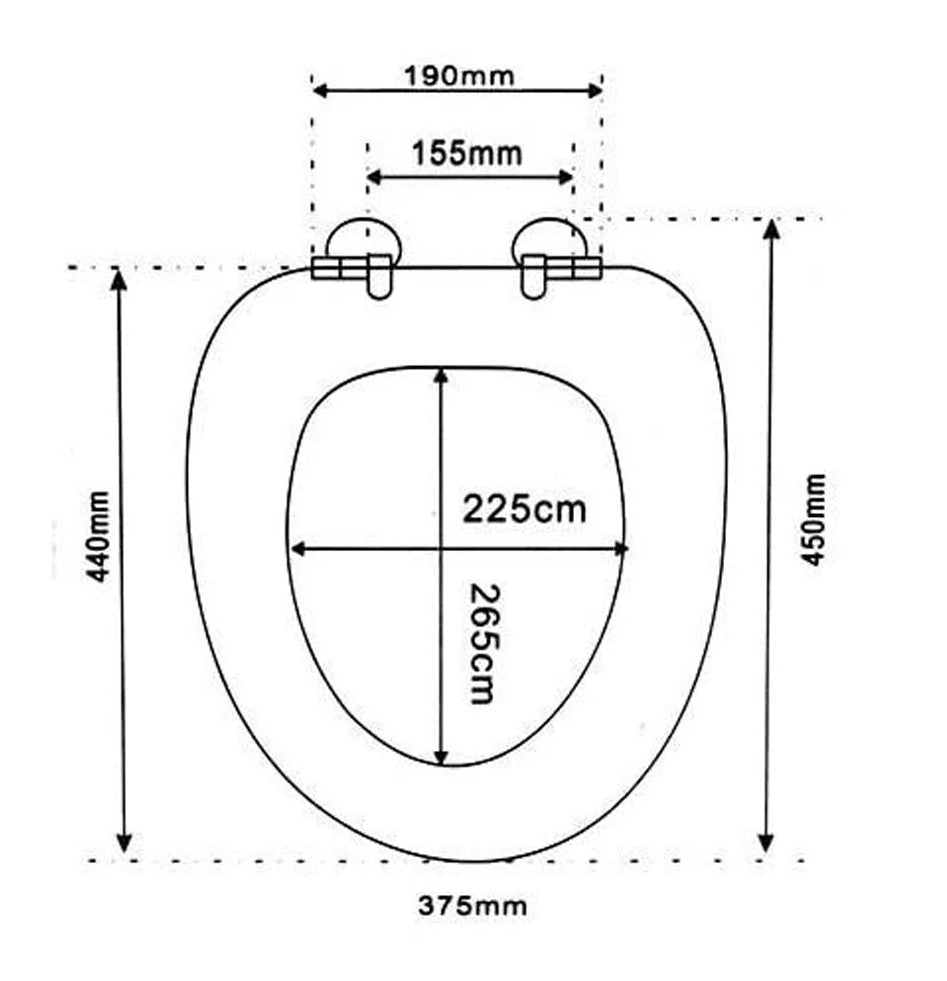 Copriwater universale MDF bianco – cerniere in acciaio - ambraled