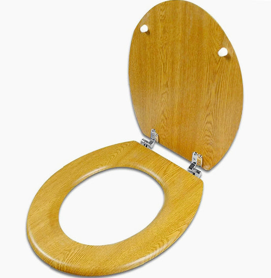 Copriwater universale MDF – cerniere, finitura rovere chiaro - ambraled