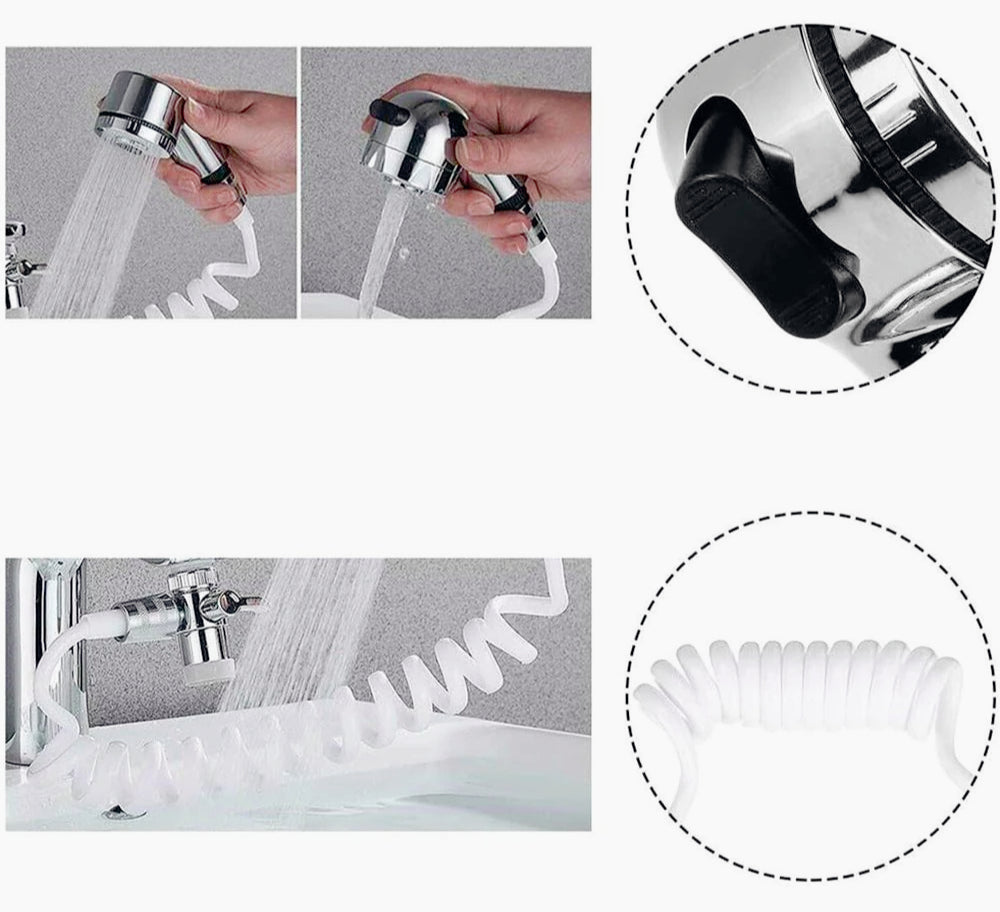Doccia per rubinetto – tubo flessibile + deviatore 2 vie - ambraled